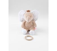 Noukie's - Mini Peluche Musicale Bali - Doudou en Coton Bio + Anneau en Bois - Éveil Musical - Cadeau Bébé