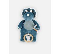 NOUKIE'S - Mini Peluche Musicale Ops - Doudou Dinosaure en Veloudoux + Anneau en Bois - Éveil Musical - Cadeau Bébé