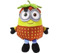 Peluche - Minions - Bob Fraise - 20 cm - Jaune et Rouge - Licence Moi Moche et Méchant