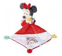 Peluche minnie avec mouchoir 21 x 21 cm - doudou souris enfant - set cadeau naissance + 1 carte tigre - bébé