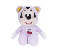 Peluche Minnie En Grenouillere Mauve 35 Cm - Pyjama - Set Doudou Enfant + 1 Carte Tigre