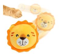 Peluche mobile pour animaux de compagnie - avec balle reboutonnée interactive sonore et dessins animés - Balle en peluche de chien chirriateur automatique en mouvement - Pour maison, chambre