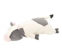 NEMU NEMU Grande Peluche Vache Geante - Doudou Vache - Coussin à câliner Kawaii - Ultra doux - Taille L - 53 cm