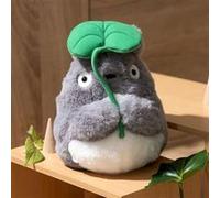 Peluche Mon voisin Totoro Ghibli : Nakayoshi Totoro Gris avec feuille