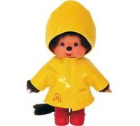 Peluche Monchhichi - Bandai - Ciré Iconique Jaune - 20 Cm