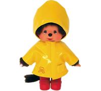 Peluche Monchhichi - BANDAI - Ciré Iconique Jaune - 20 cm