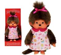 Peluche Monchhichi - BANDAI - Modèle Pop & Candy - 20 cm - Licence Monchhichi - Peluche pour enfant - Dès 4 ans