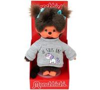Bandai Peluche Doudou Monchhichi Kiki « Je suis une licorne » 20 cm