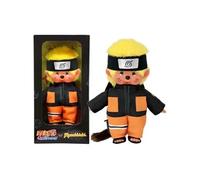 BANDAI - Monchhichi - Peluche Monchhichi Naruto Shippuden- Peluche Iconique des années 80 - Peluche Toute Douce 20 cm pour Enfants et Adultes - SE241088