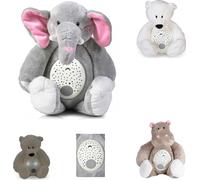 Peluche Moni Musik K999, minuterie, musique, lumière, réglage du volume, projecteur gris