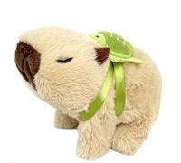 Peluche motorisée Capybara avec Fonctions interactives, Hauteur 15 cm, Mouvement de Marche, couinement et Bouche Mobile, avec Petit Animal Compagnon Yellow