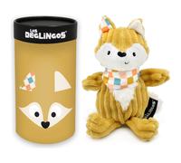 Les DEGLINGOS - Peluche Renard Simply avec Boîte Cadeau, 22 cm, Jaune Moutarde, Dès la Naissance