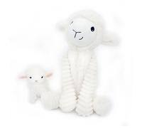 Les PTIPOTOS by Les DEGLINGOS - Peluche Maman Bebe - Toute Douce - Cadeau Naissance - OLOU Mouton Maman & Bebe Blanc - 24CM