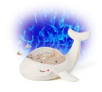 Peluche musicale à projection lumineuse Baleine tranquille Family Blanc rechargeable
