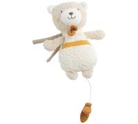 Peluche Mini Musical En Bouclette Coton Bio - Petit Soleil Beige/jaune TU