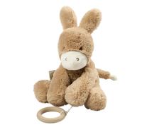 Peluche musicale âne Loulou caramel clair