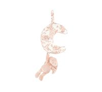 Peluche musicale Augustin le Lapin Toile de Jouy rose