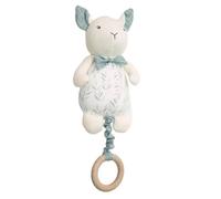 Peluche musicale - Blanc / Vert - 25 cm - 80% Coton - 100% Ouate - Lavage 40°C