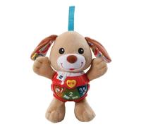 VTech - Chant' Toutou Brun, Peluche Chien Interactive, Hochet Bébé, Éveil Musical, Jouet Poussette, Siège Auto, Berceau et Parc Bébé, Cadeau de Naissance Bébé Dès 3 Mois - Contenu en Français