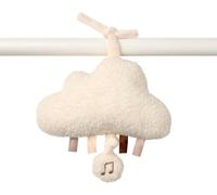 Peluche Musicale En Polyester,Avec Musique,Nuage,À Suspendre,Env.25 Cm,Teddy,Blanc