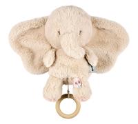 Nattou Chausson de jeu en peluche à poils longs, éléphant, berceuse « La-Le-Lu », avec anneau, polyester, fan, sable