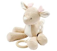 Nattou Boîte à musique, vache, berceuse « La-Le-Lu », avec anneau, polyester, fan, beige