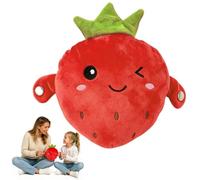 Peluche musicale interactive, figurine fraise avec capteur mode double | Peluche musicale interactive avec capteur tactile et mode double joueur. Doudou doux avec des bruits