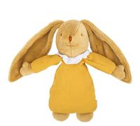 Peluche musicale lapin nid d'ange jaune curry (28 cm)