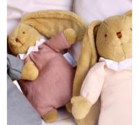 Peluche musicale lapin nid d'ange vieux rose (28 cm)