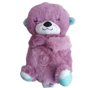 Peluche Musicale Loutre Pour Bébé Szsmart St01 : Elle Brille, Respire La Musique Et Vous Aide À Dormir - Violet