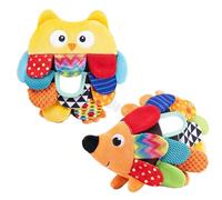 Peluche musicale pour bébé - Hochet chenille, doux et froissé, compagnon d'activité | Compagnon d'exercices du ventre pour l'apprentissage précoce, cadeau pour petits garçons et filles, découverte amu