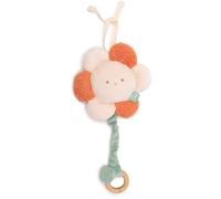 Jollein Boîte à musique bébé Pretty Picnic Flower – bouclé et velours, anneau bois à remonter