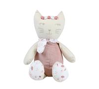 Peluche musicale rose le chat coton bio rose TU