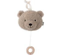 Jollein Boîte à musique pour bébé Teddy Bear – pendentif en tissu, doudou musical – vert olive