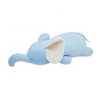 Nemu Nemu Animals - Grosse Peluche Kawaii Elephant - Grande Peluche Animaux Extra Douce et Douillette - Conçu au Japon - Taille L - 53 cm - Coussin Kawaii
