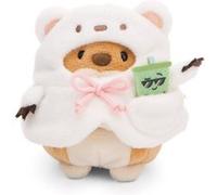 NICI Peluche Chien Hiro 8 cm avec Bubble Tee & Costume Ours Polaire en boîte Cadeau 8,5x6,5x10 cm Brun - Doudou, Mignon Jouet en Peluche à câliner et à Jouer, Une Excellente idée de Cadeau - 61146