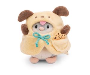 Peluche Nici Hamster Shai avec biscuit et costume Chien 8 cm