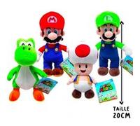 Peluche - Mario - Super Mario - 20 Cm - 4 Ass
