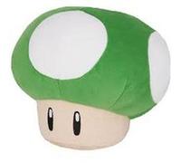 Peluche - Nintendo - Super Mario - Champignon 1up Blanc / Vert G