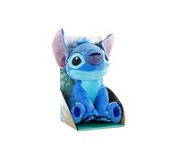 Peluche Officiel du Personnage de Stitch - Angel, Leroy et Stitch - avec Son - Qualité Super Soft (30cm, Stitch)