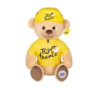 Gipsy Toys - Peluche Ours « Maillot et Casquette vainqueur étape Jaune » 60 cm - Peluche Officielle du Tour de France. Majestueuse, Elle ravira Petits et Grands Fans.