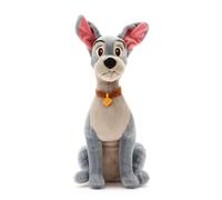 Peluche officielle Tramp de "Lady and The Tramp" de Disney Store - 33 cm de long - Chien de rue classique - Qualité premium, design câlin - Cadeau idéal pour les fans de films d'animation