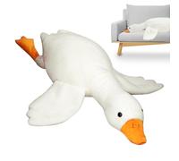Peluche oie Mignonne et Douce, Coussin à câliner - Coussin à câliner, oie géante en Peluche, Canard et Cygne Blanc, idéal pour Les, garçons et Filles, idéal pour Dormir.