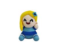 Peluche Omz plush, poupée fille souriante en bleu, 20 cm