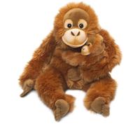 Peluche orang-outan avec bébé 25 cm