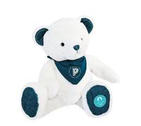 Doudou et Compagnie - Ours Premium Paris 2024 - Licence Officielle des Jeux Olympiques De Paris 2024 - Peluche Avec Bandana - Dès la Naissance - Pour Bébé - 37 cm - Blanc - JO2451