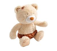 Peluche ours beige avec détails brodés
