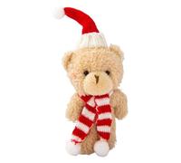 Peluche Ours De Noël - 7 X 7 X 16 Cm, Figurine En Tissu, Porte-clés, Breloque, Ornement, Pendentif De Sac | Cadeau D’accessoires De Vacances De Dessin Animé | Décoration De Pâtisserie Suspendue