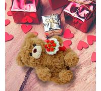 Peluche Ours En Avec Fleurs, Collection Ours En Peluche Fleuris, Pour Un Anniversaire, Un Anniversaire De Mariage, Maman, épouse, Grand-Mère, Amie, Cadeau Romantique Et éternel (Multicolore--C)