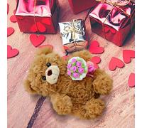 Peluche Ours En Avec Fleurs, Collection Ours En Peluche Fleuris, Pour Un Anniversaire, Un Anniversaire De Mariage, Maman, épouse, Grand-Mère, Amie, Cadeau Romantique Et éternel (Multicolore--B)